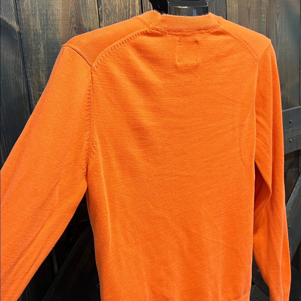 Abercrombie & Fitch Sweatshirt M Orange Moose Graphic Logo Crewneck Soft Preppy - Picture 7 of 10